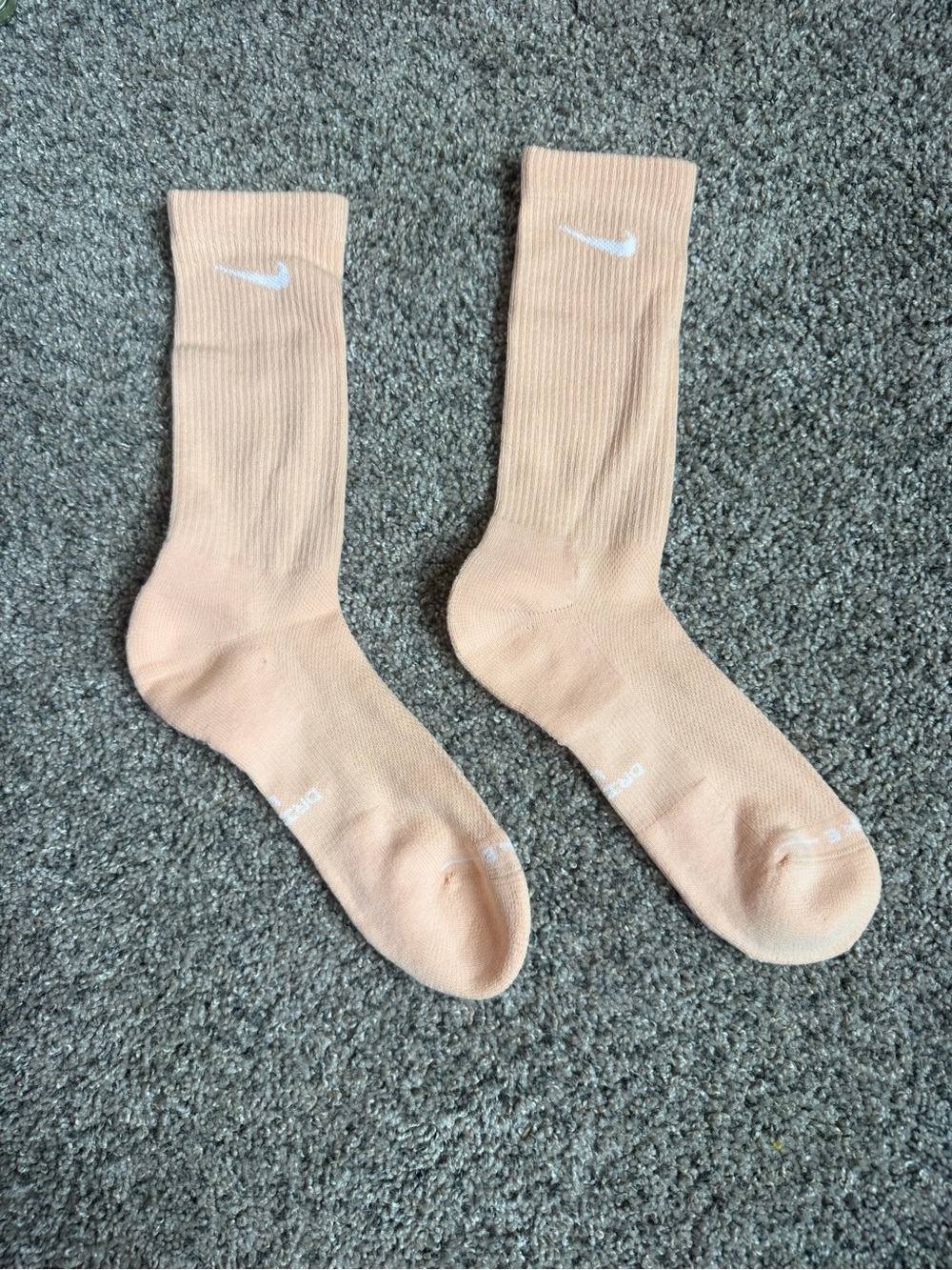 Light Orange Nike Crew Socks